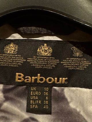 Chaqueta Barbour Negra Mujer Talla 36