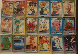 27 carte Digimon vintage miste