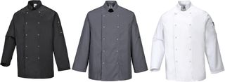 ✨ - Portwest C833WHRL Giacca da Chef Suffolk, Bian