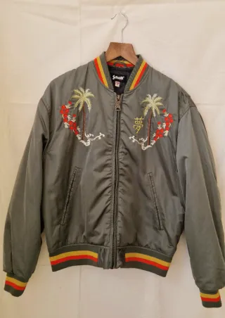 Bomber Schott NYC Ricamato Verde