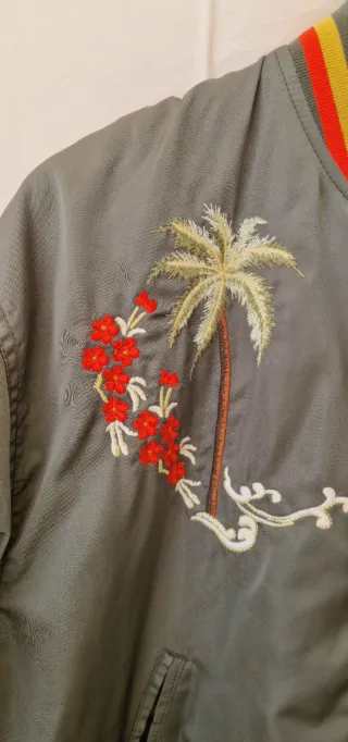 Bomber Schott NYC Ricamato Verde