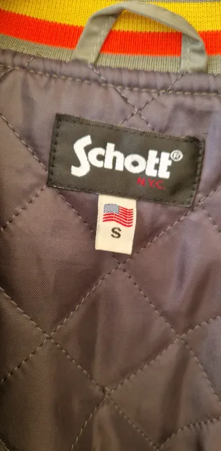 Bomber Schott NYC Ricamato Verde
