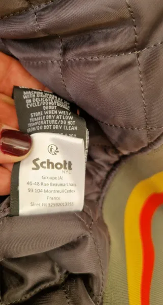 Bomber Schott NYC Ricamato Verde