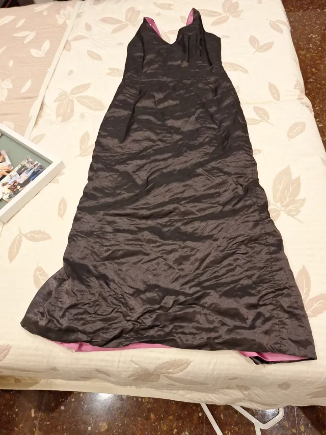 Vestido fiesta vino talla 40