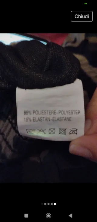 Pantalone ragazzo tuta cargo camouflage M