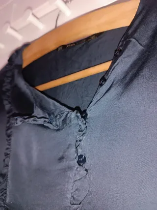 Blusa Zara, azul noche