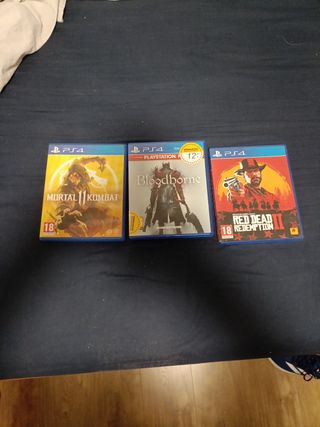 PS4 Slim Sony Negra con más cosas