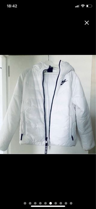 Nike chaqueta blanco-nuevo-precioso y cómodo-
