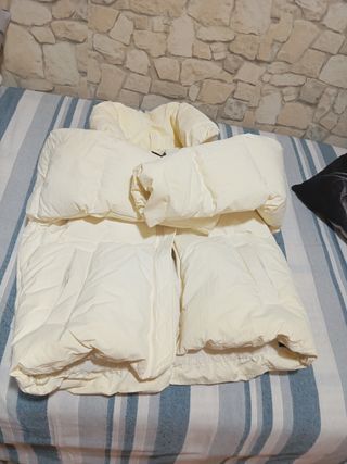 Chaqueta Zara Beige Plumas