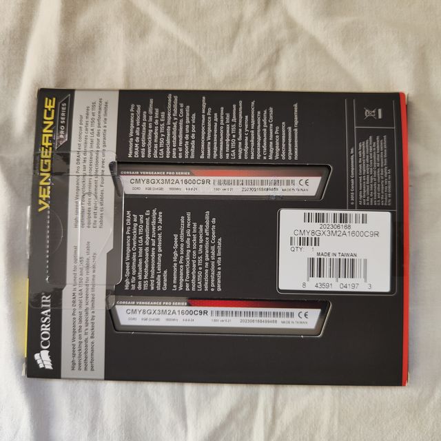 RAM Corsair Vengeance Pro DDR3 8GB 1600MHz