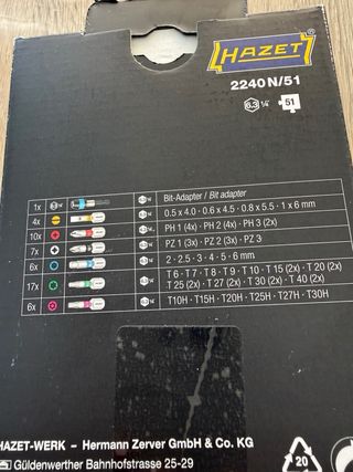 Juego de puntas Hazet