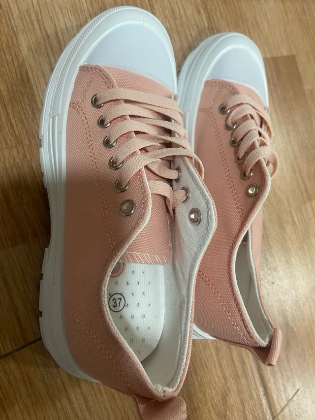 Tenis casuales mujer rosa talla 37