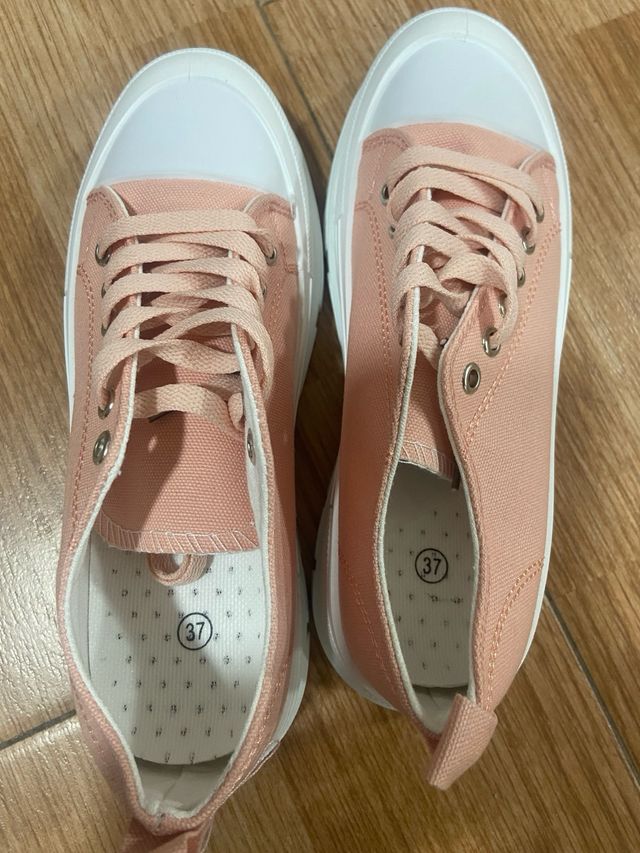 Tenis casuales mujer rosa talla 37