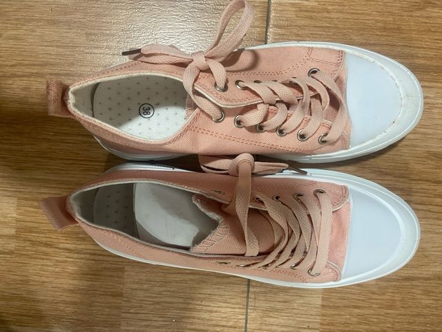 Tenis casuales mujer rosa talla 37