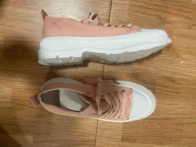 Tenis casuales mujer rosa talla 37