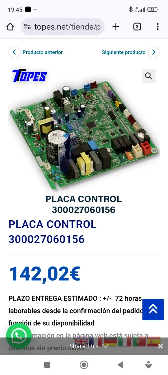 Placa Control Giatsu GIA-UO-48L01-R32