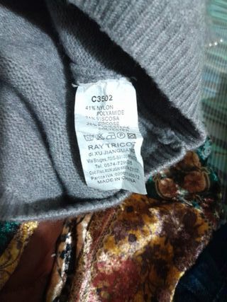 Maglia donna grigia con perle