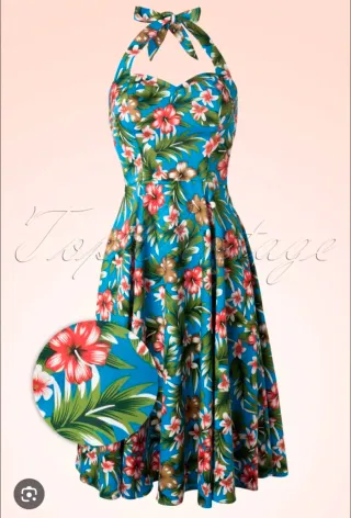 Vestido Banned Vintage Estampado Floral Talla L