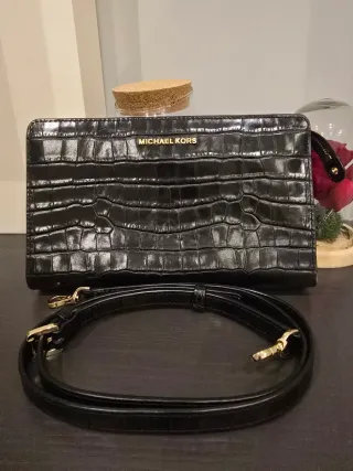 Bolso Michael Kors Negro efecto Piel Cocodrilo