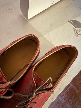 Zapatos Uterqüe Piel Hombre Rojo