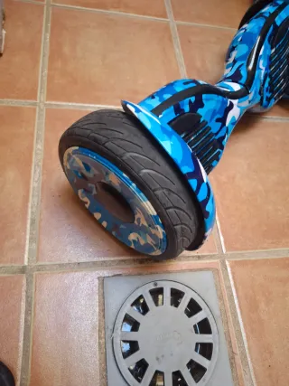 Patin electrico camuflaje azul