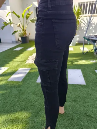 Pantalones vaqueros negros Zara hombre Talla M