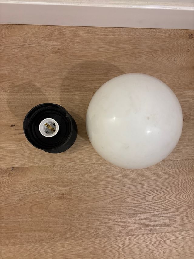 Lámpara esfera jardín de 36 cm de altura