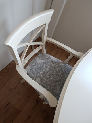 Mesa comedor clásica con 6 sillas – madera maciza