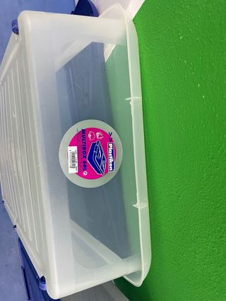 2 Cajas Plástico Almacenaje Tapa Ruedas