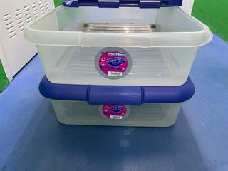 2 Cajas Plástico Almacenaje Tapa Ruedas