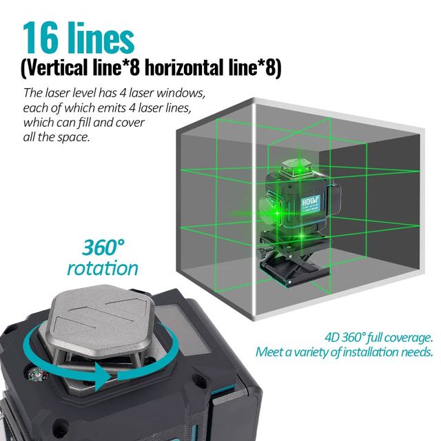 Nivel Láser HORM 16 Líneas 360°