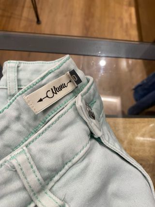 Vaqueros pitillo verde agua Nunu talla 40