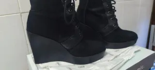 Botines Negros.Zara .Talla 37