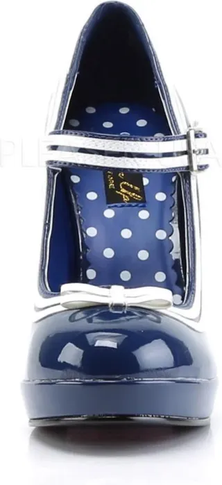 Zapatos Pin Up Couture Talla 38 Azul/Blanco