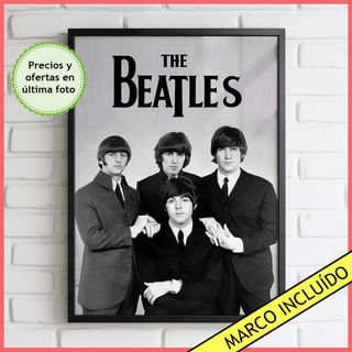 Cuadro The Beatles Blanco y Negro - Poster Beatles