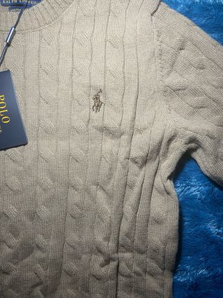 Jersey Polo Ralph Lauren Beige Cable Knit