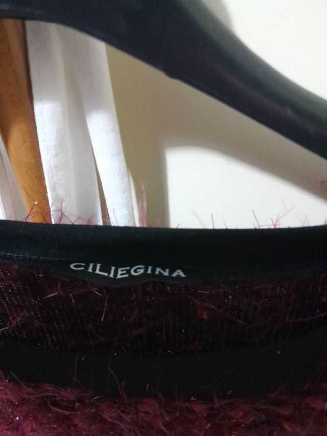 Maglia donna viola e nera