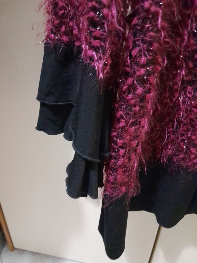 Maglia donna viola e nera