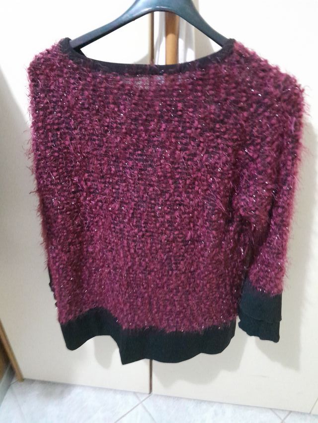 Maglia donna viola e nera