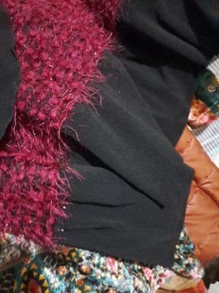 Maglia donna viola e nera