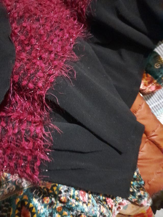 Maglia donna viola e nera