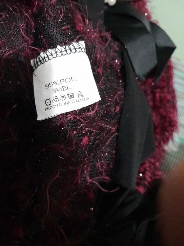 Maglia donna viola e nera