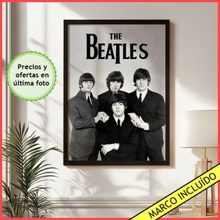 Cuadro Beatles Blanco y Negro - Poster The Beatles