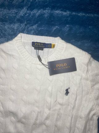 Jersey Polo Ralph Lauren Blanco Trenzado