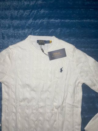 Jersey Polo Ralph Lauren Blanco Trenzado