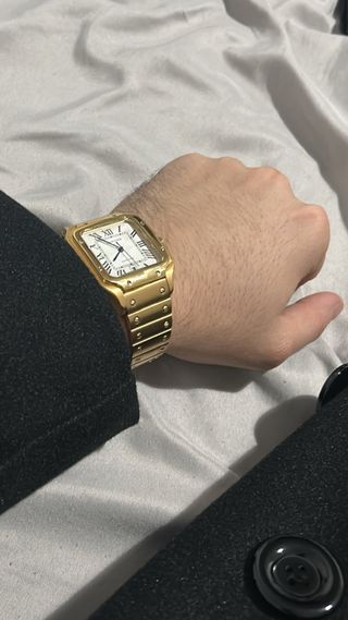Reloj Cartier Santos color oro 