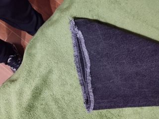 Jeans neri comodi sfrangiati taglia 14+