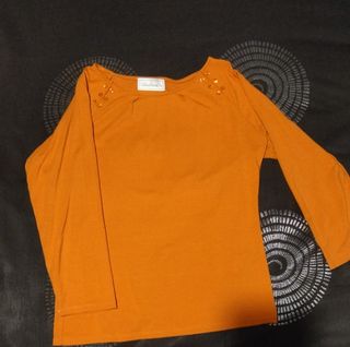 Camiseta Mujer Manga Larga Naranja