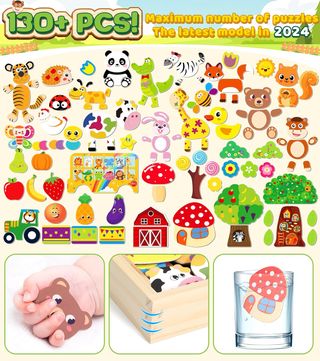 ✨ - 130 pcs Puzzles de Madera - Nueva Juguetes Mon