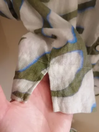 Camisa Parfois Estampada Verde y Blanca